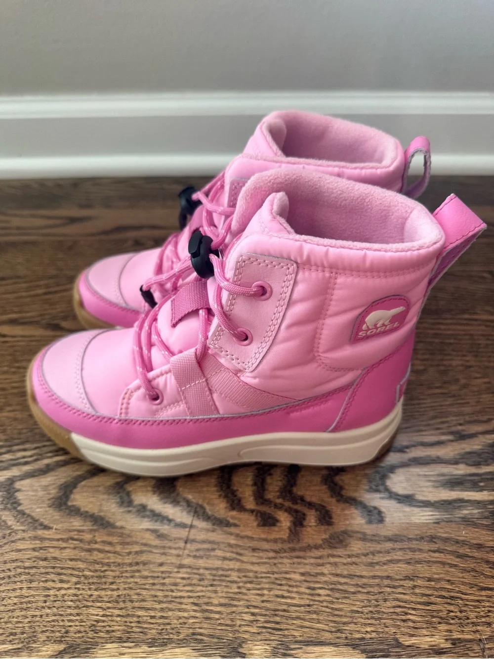 NWOTSorel Pink Kids Lace-Up Insulated Winter Boots